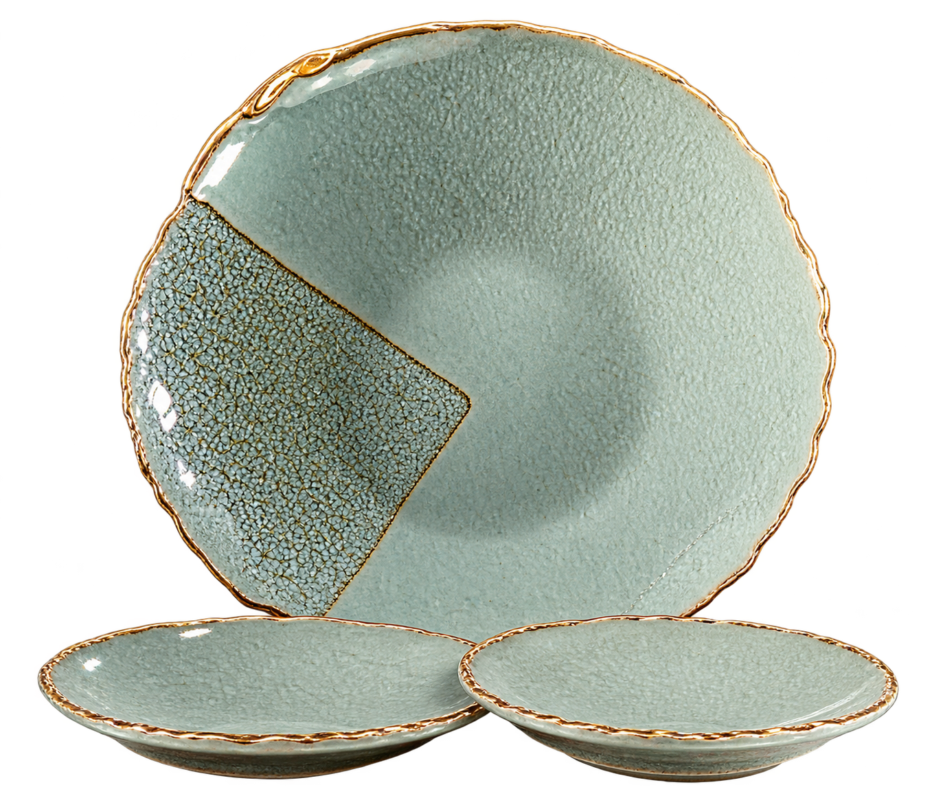 Celadon-Toned Plate Set — supplied collection photograph