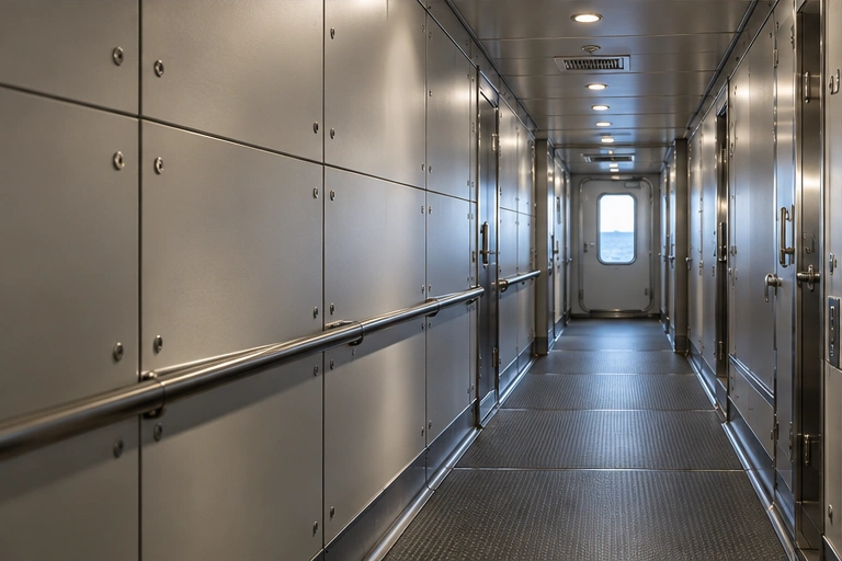 Ship interior metal panels